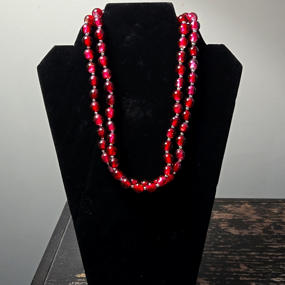 Coldwater Creek Pink Glass Beaded Necklace